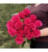 Букет из 15 розовых роз «Hotspot» (Эквадор), 60 см 1