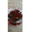 Букет «7 красных роз с зеленью» 1
