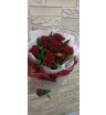Букет «7 красных роз с зеленью» 2
