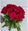 15 красных роз 60 см