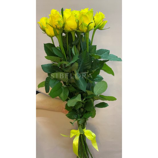 Букет розовых роз «15 желтых роз 80 см» 2