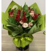 Букет из 15 бахромчатых красных тюльпанов