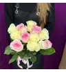 Букет из бело-розовых роз «Ласковая акварель 2» 3